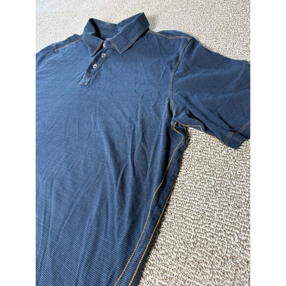 Johnston & Murphy Short Sleeve Contrast Stitch Faded Black Polo Mens XXL - Picture 2 of 7